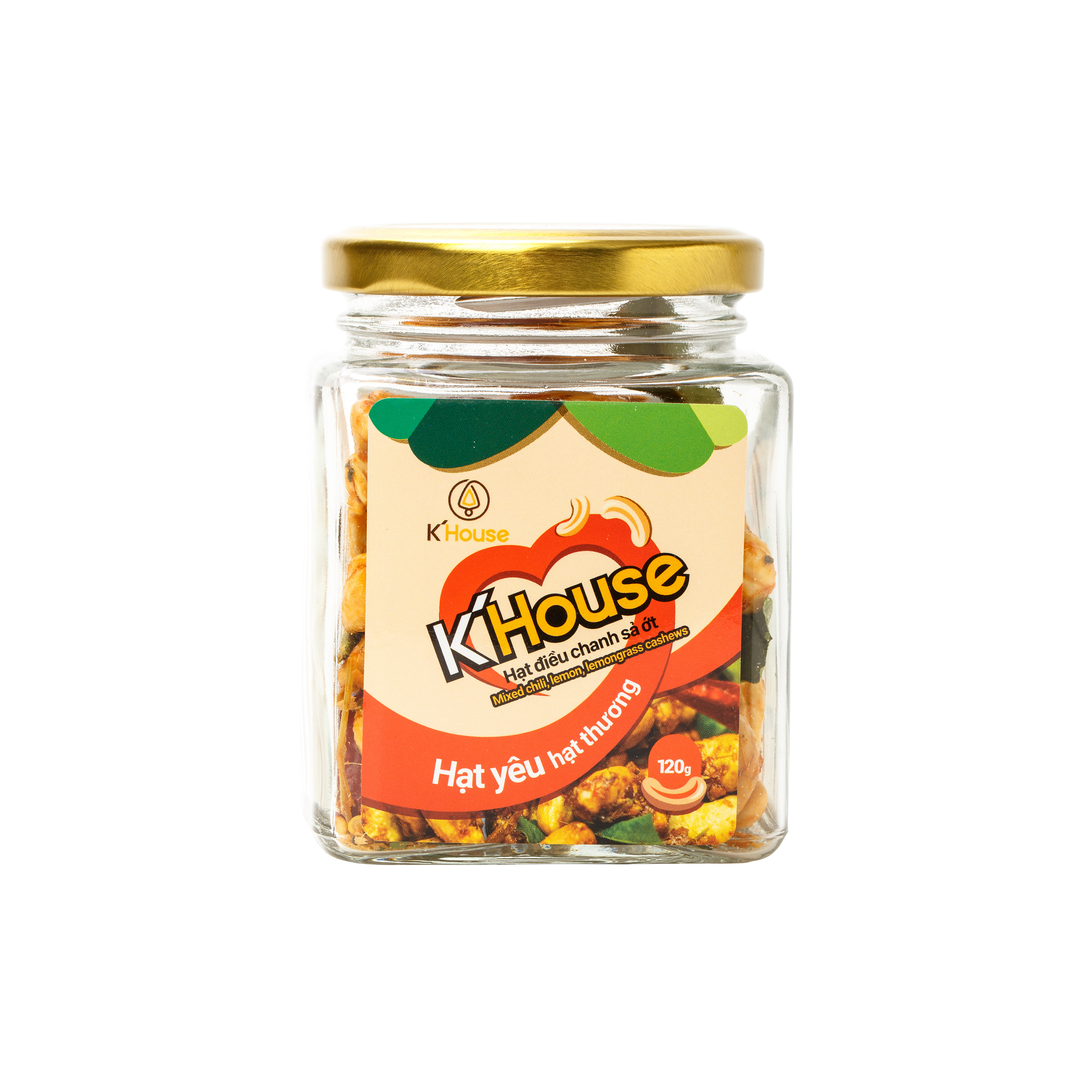Hạt Điều Chanh Sả Ớt K’House Hũ 120gr
